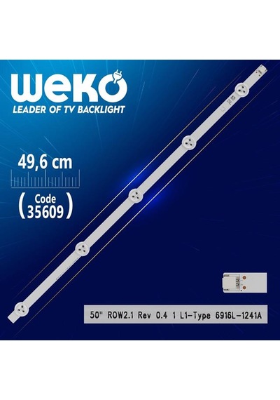 50'' Row2.1 Rev 0.4 1 L1-type 6916l-1241a - 49.6 Cm 5 Ledli - Wk-509 Led Tv Bar