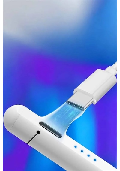 Tablet Kalemi Stylus Pen Dokunmatik Kalem Android Ve İos Uyumlu Şarjlı Beyaz