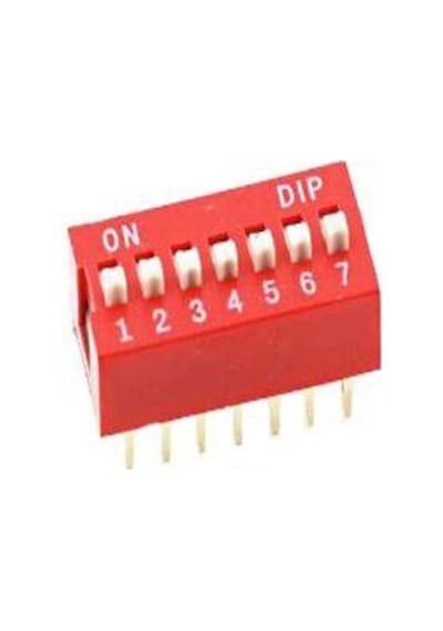 14 Pin - 7 Switch Dıp Kırmızı