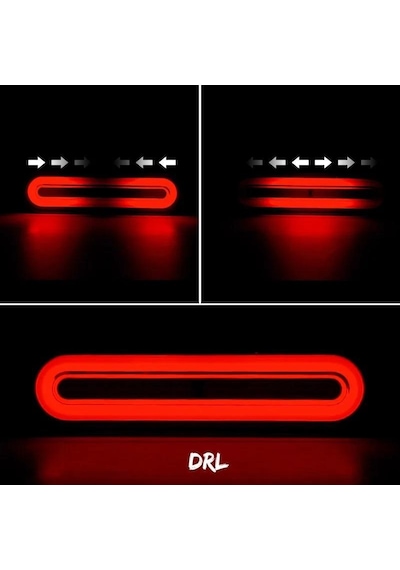 Motosiklet Ultra Güçlü Arka Çoklu 58 Led Sistem Park-fren+sinyal+dörtlü Modlu