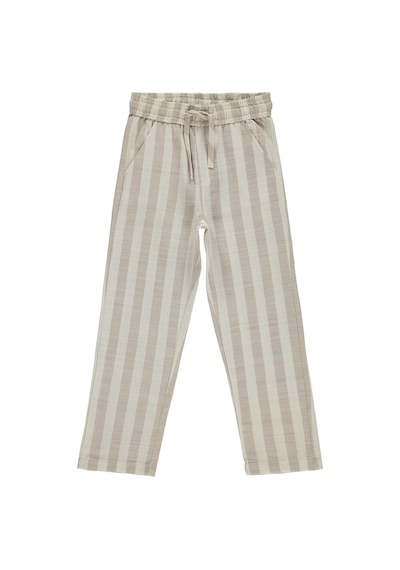Civil Boys Kendinden Çizgili 6-9 Yaş Pantolon - Kahve
