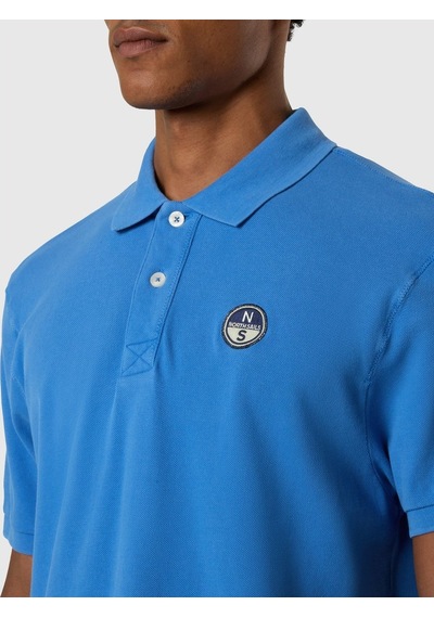 North Sails Baskılı Kısa Kollu Erkek Polo Yaka T-shirt-33369 Mavi
