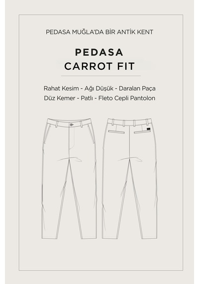 Avva Erkek Bej Yüksel Bel Pamuk Karışımlı Nefes Alan Carrot Fit Pantolon A61y3062