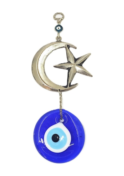 Ayyıldız Nazar Boncuğu Metal Duvar Süsü