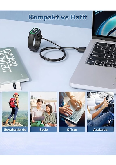 Huawei İle Uyumlu Watch Fit 2/3/4/4 Pro - Huawei Band 10/9/8/7/6 Uyumlu Akıllı Saat Usb Şarj Al Standart