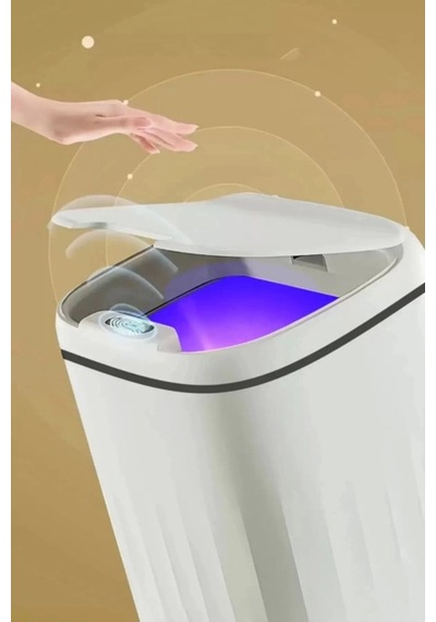 Akıllı Çöp Kovası Büyük Boy 20 Litre Uv Işık Sensörlü Sessiz Çok Renkli