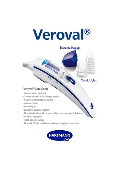 Hartmann Veroval Duo Scan Dijital Kulaktan ve Alından Ateş Ölçer