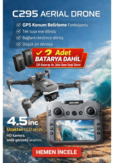 C29s Gps 4k Esc Kamerali Drone Menzil - 25 Dk Ucus - Brushless Motor Akilli Kumanda X2 Batarya Siyah