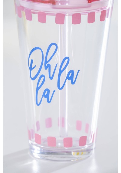 Acar Vicenza Pipetli Cam Bardak Pembe - 400 Ml