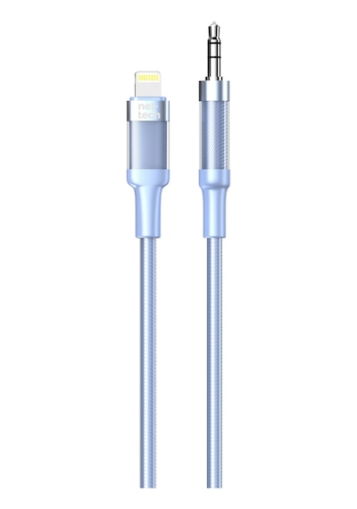Nettech Nt-ac06 Plastik 100 Cm Jack To Lightning Aux Kablo Mavi
