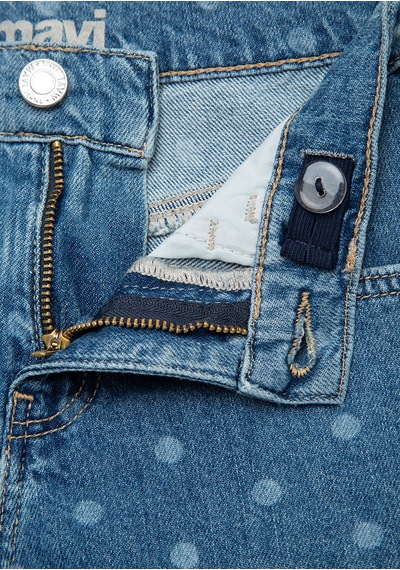 Mavi - Melora Polka Dot Mavi Jean Şort 7410655-a3339