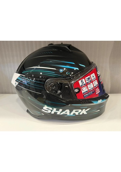 Kask Shark Skwal İ3 Lıght-blur Siyah/mavi/yeşil Siyah Mavi Yeşil