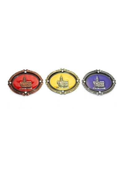 İstanbul Temalı Metal Magnet Alk3337 Çok Renkli