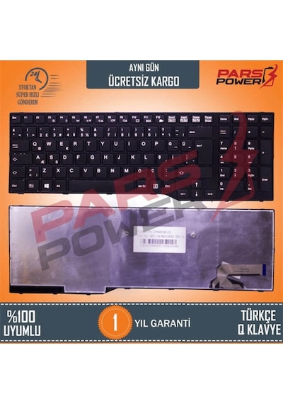 Parspower Fujitsu Uyumlu Lifebook Ah544 G32 Ng Notebook Klavye (Siyah Tr)