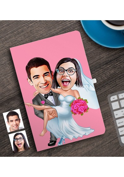Kişiye Özel Evleniyoruz Karikatürlü Defter-9