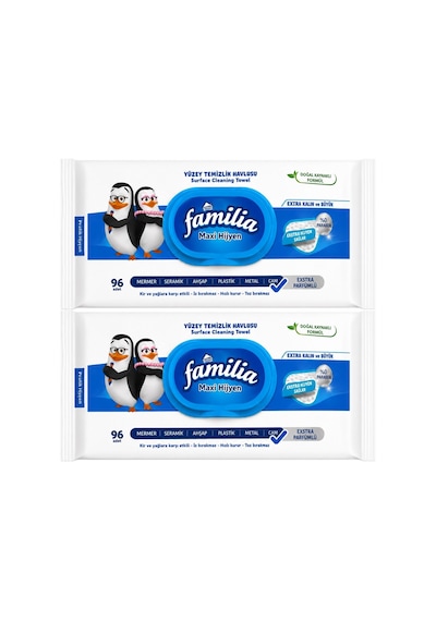 Familia Yüzey Temizlik Havlusu Maxi Hijyen 2 Li Set 192 Yaprak Beyaz