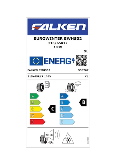 Falken 215/65 R17 103V XL EuroWinter HS02 Kış Lastiği 2026
