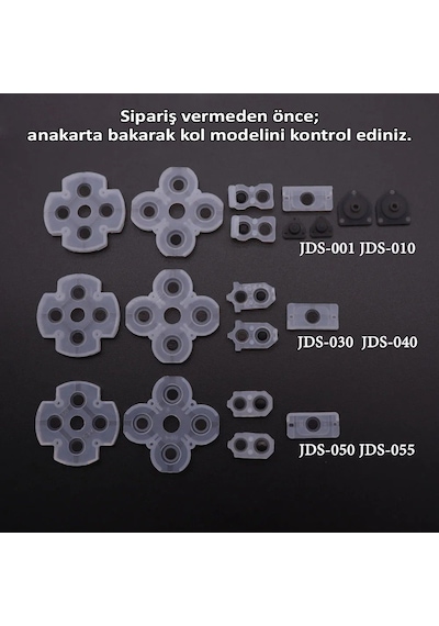 Ps4 030 040 İç Lastik Takımı Silikon İletken Seti Playstation 4 Kol Tamir Yedek Parça