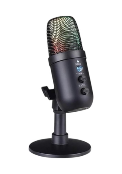 Profesyonel Kardioid Rgb Oyuncu Podcast Mikrofonu Kablolu Stüdyo Kayıt Mikrofonu, Yayın & Oyun Uyumlu