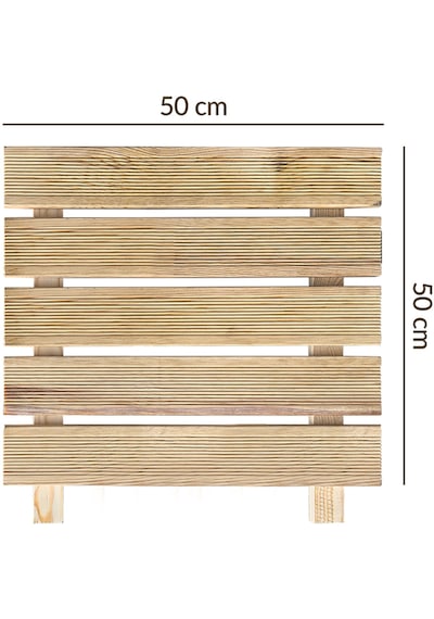 Ahşap Yer Karosu, Yer Döşeme, Ahşap Kaydırmaz Tırtıklı Döşeme Deck 30x30 Cm