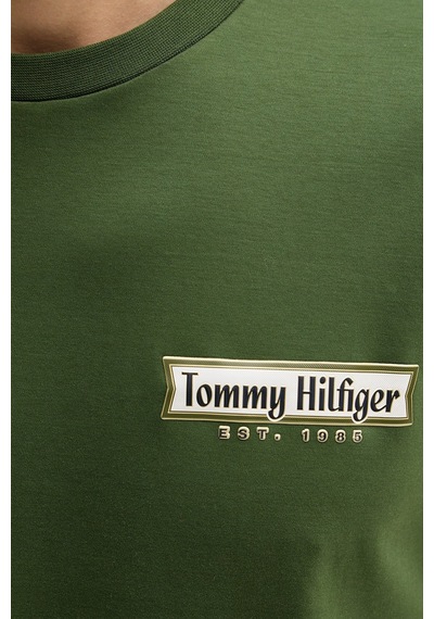 Tommy Hilfiger Erkek T Shirt Mw0mw41463 L01 Yeşil Yeşil