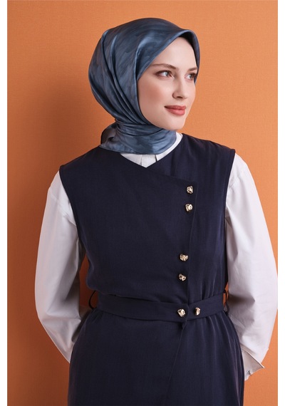 Armine Sura İpek Eşarp 2026-2027 - Sonbahar Kış-asm9630 İndigo