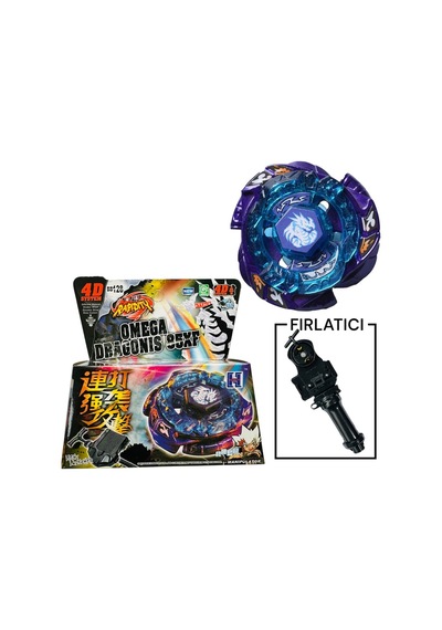 Beyblade Bb128 Omega Dragonis Metal Fusion 4d System -15830t Beyblade