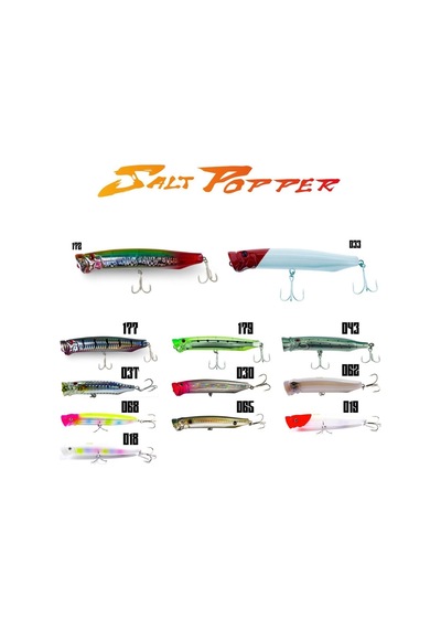 Fujin Salt Popper Sp120sw Sahte Balık, 033 Red Head