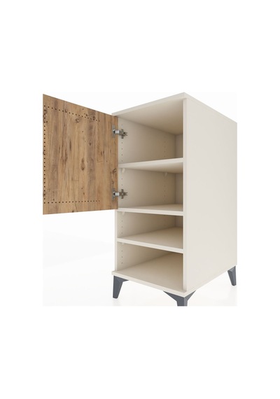 Kronos Komodin 3 Raflı Tek Kapaklı 44x59x96 Aytaşı-çam Aytaşı