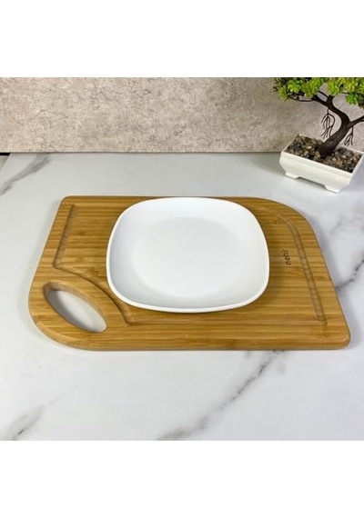Ayrex Oval Kare Servis Tabağı, Polikarbon, Tatlı Sunum Tabağı, 18cm Diğer