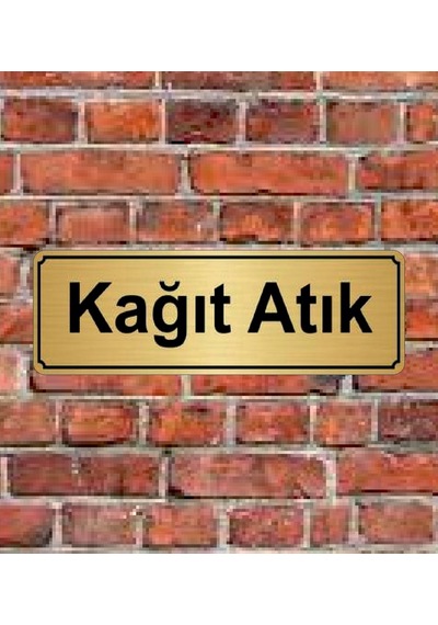 10X20 Cm Kağıt Atık Yazılı Metal Yönlendirme Levhası
