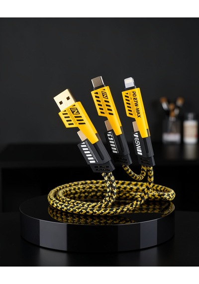 4'ü 1 Arada Şarj Kablosu Usb-c Usb-a Lightning 65w Model Uczzzikilişarjkablosu-6 Belirtilmemiş