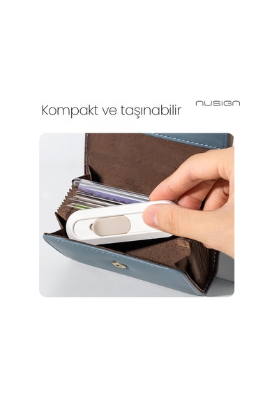 Nusıgn Mini Kesici Bıçak Otomatik Geri Çekmeli Güvenli Maket Bıçağı Beyaz
