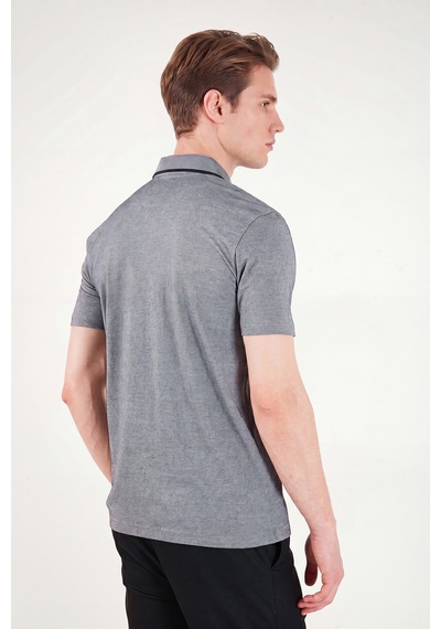 Buratti Pamuklu Regular Fit Göğüs Cepli Düğmeli Polo T Shirt Erkek Polo T Shirt 4565001 Koyu Siyah