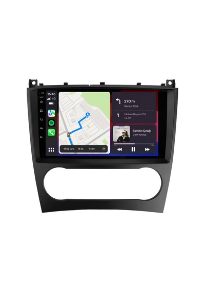 Mercedes C-class 2004-2006 Android Multimedya Carplay Android Auto Navigasyon 6gb Ram 64gb 9"