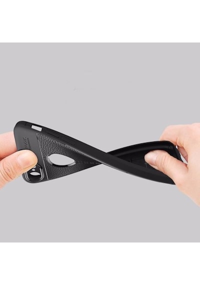 Oppo Ax7 Kilif Lüx Deri Tam Korumali Silikon Kapak 400006668