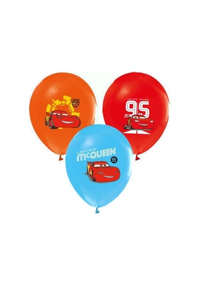 Balonevi Balon 4+1 Cars 3 Baskılı 12" 8 Li Çok Renkli