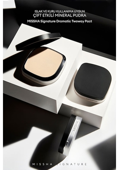 Islak Ve Kuru Kullanıma Uygun Mineral Pudra Signature Dramatic Twoway Pact No.21 Vanilla Spf 25/pa++ 21