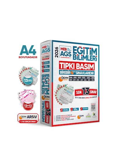 2026 MEB-AGS Tıpkı Basım & Eğitim Bilimleri Yazarlar Karması Türkiye Geneli D. Çözümlü Deneme Paketi