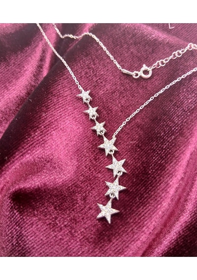 Kadın Kolye Constellation Kadın Kolye 925 Ayar Gümüş Y Şeklinde Şık Hediyelik Çok Renkli