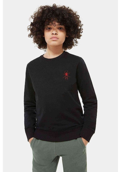 Tshirthane Red Spider Kırmızı Örümcek Baskılı Unisex Çocuk Siyah Sweatshirt (534645892) Siyah