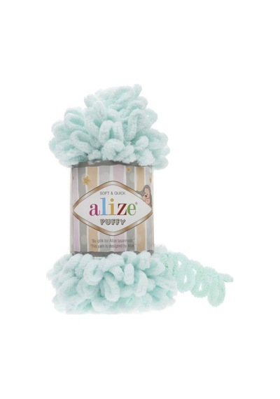 Alize 5 Adet Puffy Color 15 Renk Su Yeşili El Örgü Ipi 769514727007