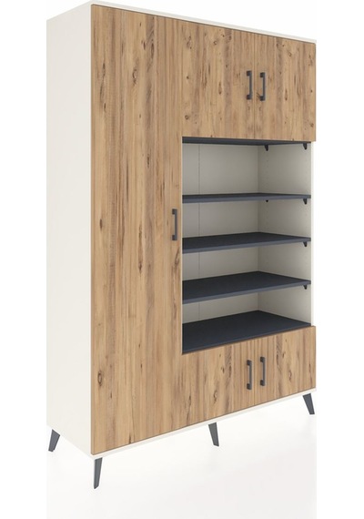 Hyperion Dolap 10 Raflı 5 Kapaklı 132x44x195 Aytaşı-çam/antrasit Aytaşı