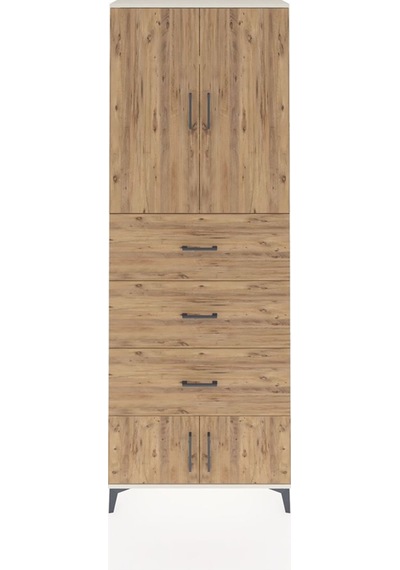 Arges Dolap 3 Raflı 3 Çekmeceli 4 Kapaklı 88x30x243 Aytaşı-çam Aytaşı