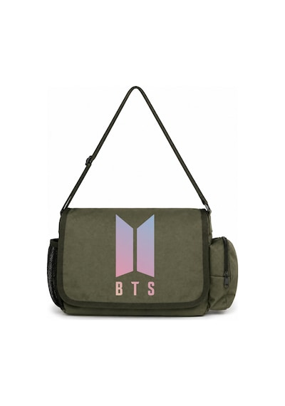 Sevbano Bts Müzik Grubu Baskılı Unisex Okul, Spor, Ofis Çok Amaçlı Postac Haki