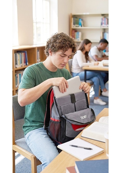 Sol - Marvın Unisex 15 Laptop Sırt Çantası Kırmızı/siyah