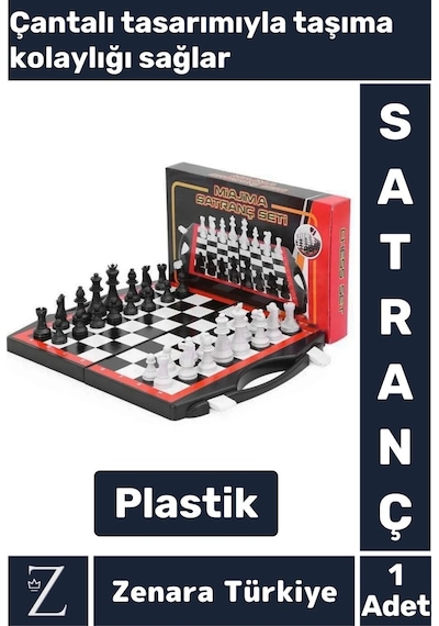 Premium Stratejik Düşünme Odaklanma Hafıza Sosyal Gelişim Çantalı Tasarım Plastik Satranç
