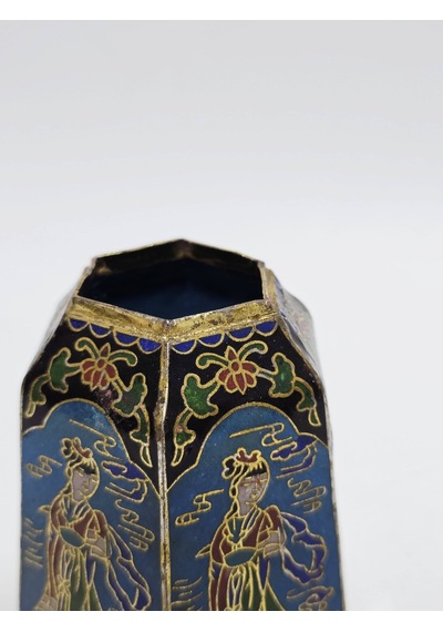 Antika Cloisonne Minyatür Kutu 12,5cm 174