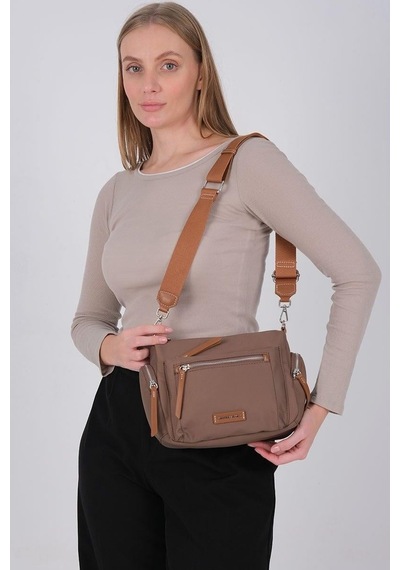 Silver Polo Sp1229 Kadın Çapraz Çanta Saten Kahve-taba