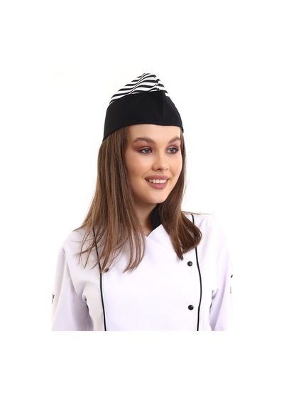 Aşçı Kayık Kep - 903 P/v Siyah Çizgili-6658 903 P/v Şiyah Çizgil